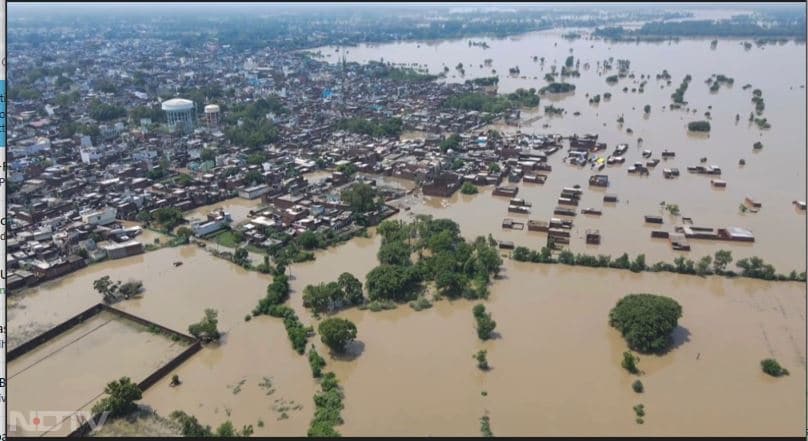 यूपी के पीलीभीत में बारिश से हालात खराब