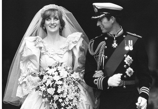 The Perfect Couple: Princess Diana and Prince Charles are seen on their wedding day in London.