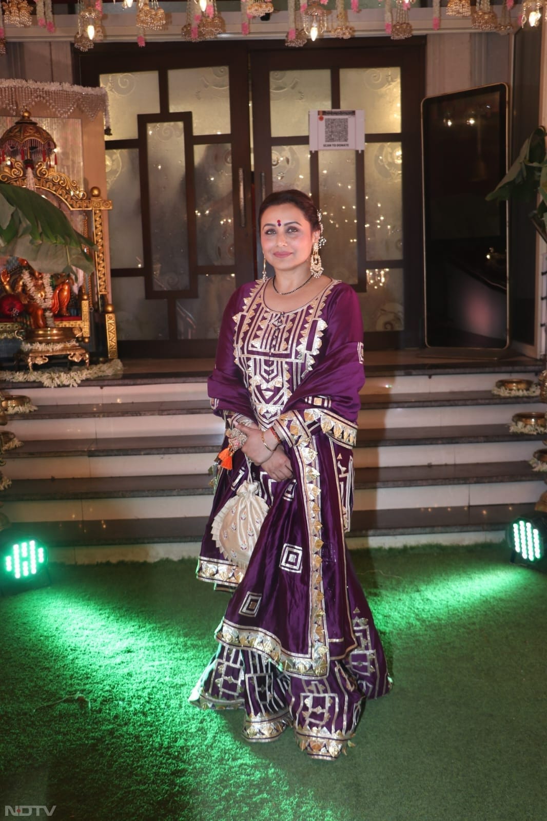 Rani Mukerji wore a purple sharara (Image Courtesy: Varinder Chawla)