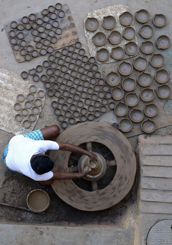 Artists Make Diyas and Idols Ahead of Diwali