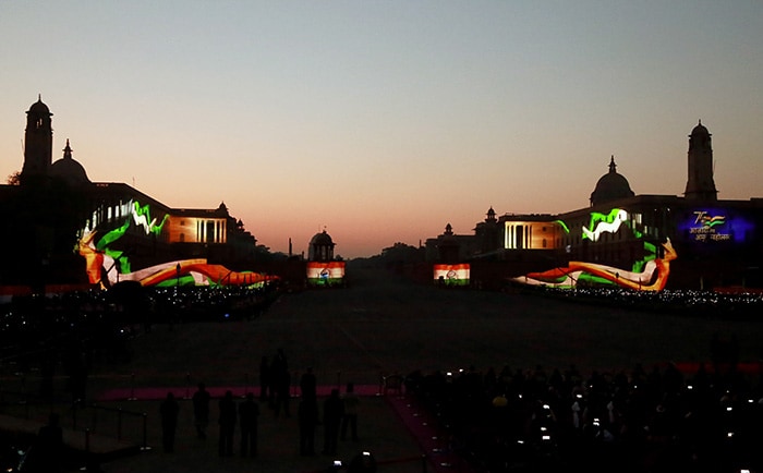 Drones, Lasers And Uniforms: The Best Shots Of Beating Retreat Ceremony