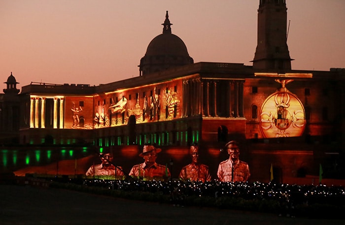 Drones, Lasers And Uniforms: The Best Shots Of Beating Retreat Ceremony