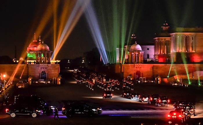 Drones, Lasers And Uniforms: The Best Shots Of Beating Retreat Ceremony