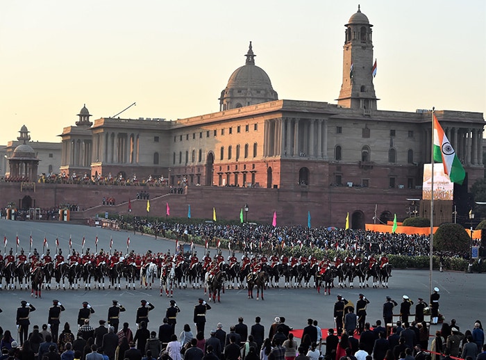 Drones, Lasers And Uniforms: The Best Shots Of Beating Retreat Ceremony