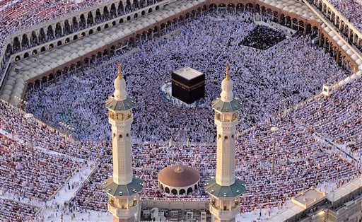 In this photo, tens of thousands of Muslim pilgrims are seen offering their prayers inside the Grand Mosque in Mecca.(AP Photo)