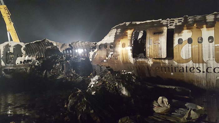 A Close Look At The Emirates Plane That Crash-Landed In Dubai
