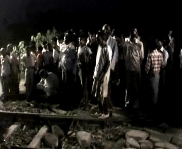 The Chhapra Mathura Express collided with a bus carrying a marriage party at an unmanned level crossing.