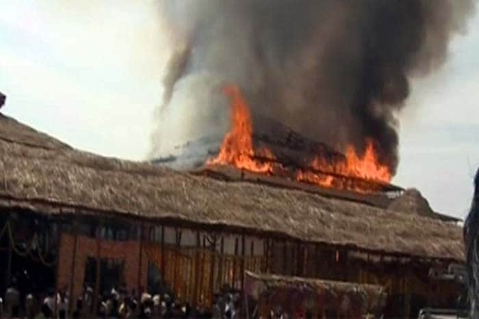 First Pics: Fire Breaks Out At Telangana Chief Minister\'s Yagna