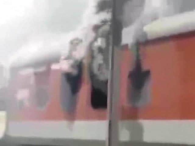 Photo : 2 Rajdhani Express Trains Catch Fire at New Delhi Railway Station