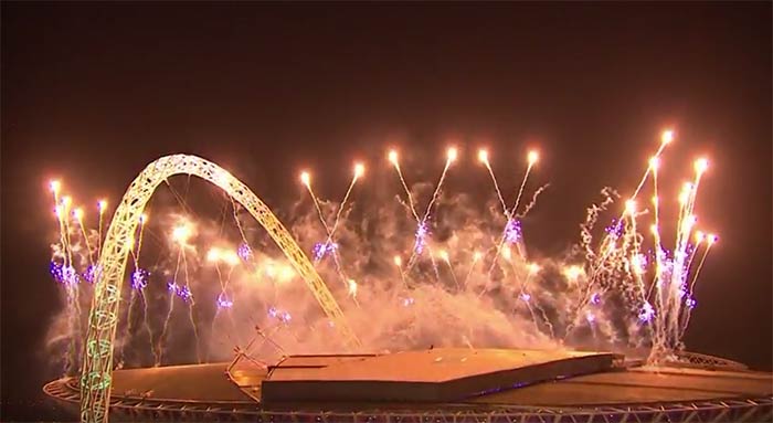5 Pics: Massive Fireworks Close PM Modi\'s Wembley Event