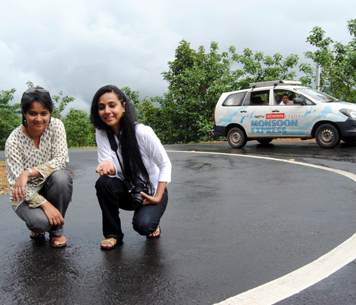<b>Pit stop: </b>The NDTV monsoon express team. (Image: Ketki Angre)