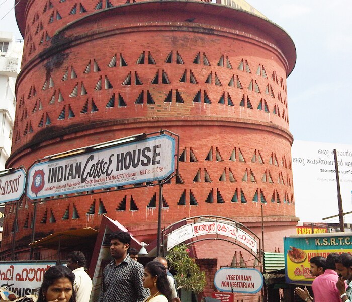 <b>Spiral coffee house: </b>A spiral shaped coffee house building in Trivandrum. (Image: Naghma Sahar)