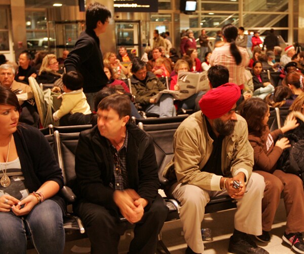 Flight operations at the Delhi's IGI airport on Saturday morning came to a standstill due to dense fog and fault in instrument landing system, which led to diversion of several flights.