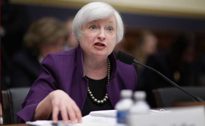 US Federal Reserve Chair Janet Yellen is on number 7. (AFP Photo)