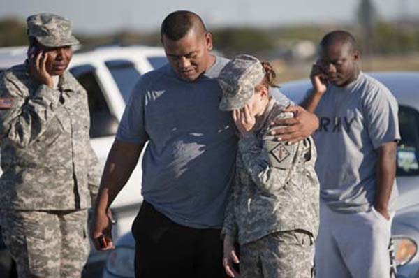 Twelve people have been killed and 31 others have been injured in a shootout at the largest US army base in Texas. (AFP Image)