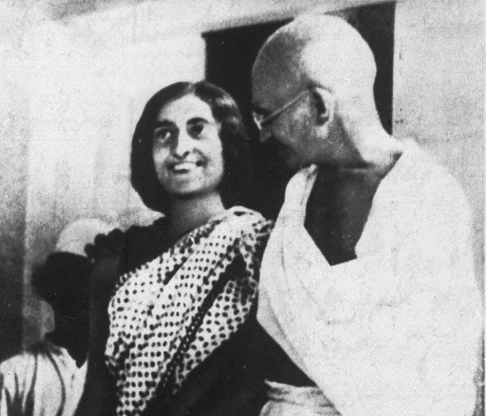 In this photo, Mahatma Gandhi, right, with Indira Gandhi. <br><br>(Photo: AP)