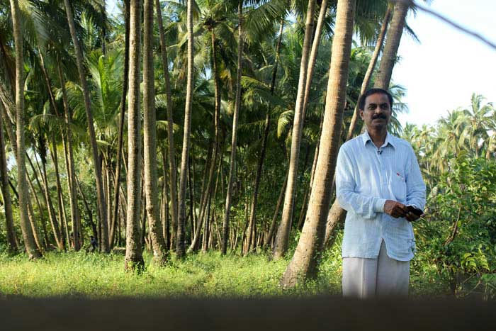 A high school teacher from the mining town of Bicholem in North Goa, Ramesh Gauns became an anti illegal mining activist. Standing at the bank of the Assnora river, he shows us a Sesa Goa mine which he claims was given clearances despite obvious violations.