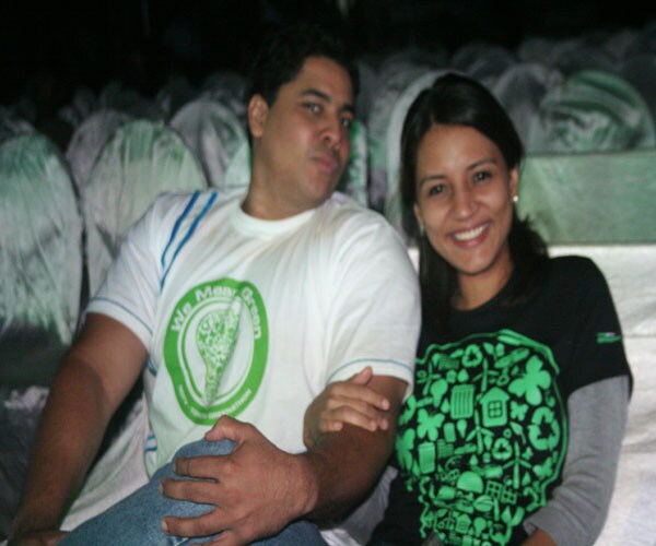 Cyrus Barocha shares a moment with NDTV anchor Gargi Rawat.