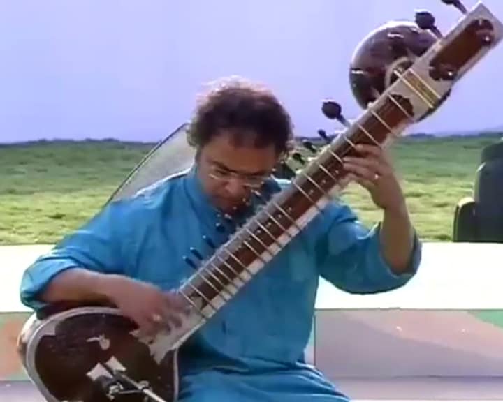 In Delhi's Central Park, accompolished sitar player Shubhendra Rao played his Sitar for the green cause.