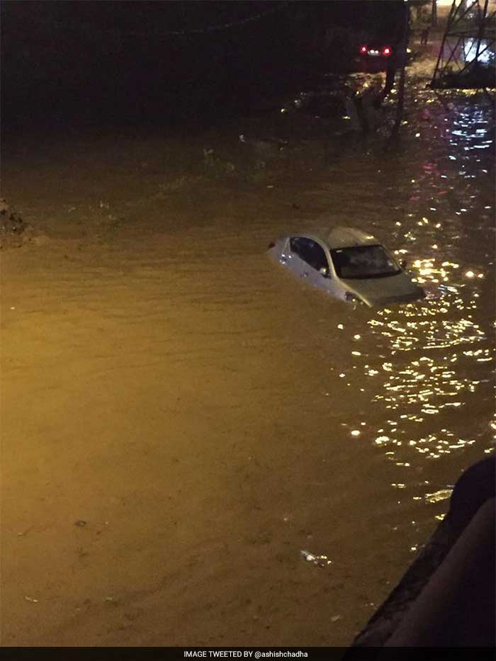 5 Pics: Massive Traffic Jams, Waterlogging In Gurgaon After Heavy Rain