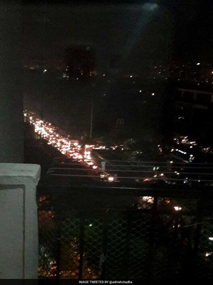 5 Pics: Massive Traffic Jams, Waterlogging In Gurgaon After Heavy Rain