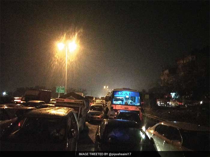 Massive Traffic Jams, Waterlogging In Gurgaon After Heavy Rain