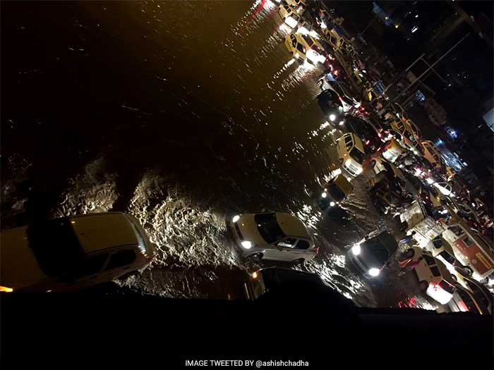 5 Pics: Massive Traffic Jams, Waterlogging In Gurgaon After Heavy Rain