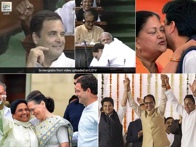 Yearender 2018: जब पीएम मोदी से गले मिले राहुल और फिर मारी आंख, राजनीति से जुड़ी दुर्लभ तस्वीरें