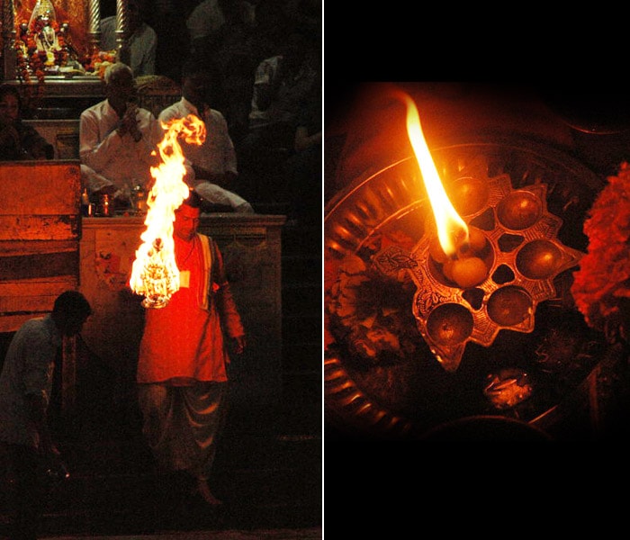 The Ganga aarti is one of the most enchanting sights. Amidst the holy chants, offerings of lamps and flowers are made to the Ganga. Immediately after the ceremony, it is a moving sight to watch hundreds of miniature lamps float along the river. (Image Courtesy: Tejas Mehta)