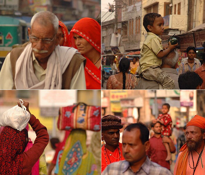 The pilgrims comprise families with children in tow, men and women who have ferried their ageing parents for a final teerth (pilgrimage), entire villages who have trudged in uncomfortable buses to get here, the amused foreigners and the grumpy youngsters who have been forced to come here by their eager parents. (Image Courtesy: Tejas Mehta)