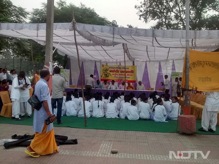 A cleanliness event at Haridwar on Rashtriya Swachhta Diwas on October 2.