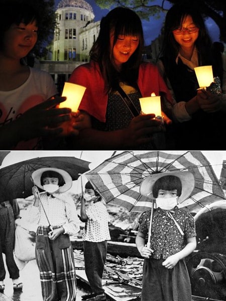 On Friday, Hiroshima marked its biggest memorial yet and the first to be attended by the US and other major nuclear powers. The site of the world's worst atomic bomb attack echoed with choirs of schoolchildren and the solemn ringing of bells. (Photo: AP/AFP)