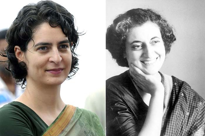 When Priyanka Gandhi appeared at the prayer service on her father's 66th birth anniversary, sporting a hair-style that bore an uncanny similarity to that of her late grandmother Indira Gandhi, people couldn't help but marvel at how strikingly similar the two are.<br><br> Not just her hairdo, but even her features and her gait reminded many of the elegant and poised former Indian Premier.