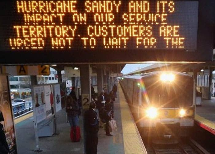 Superstorm Sandy slams into US East coast