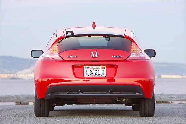 The new CR-Z gets 34 mpg with a 6-speed manual transmission or 37 with a continuously variable automatic.(NYT Photo)