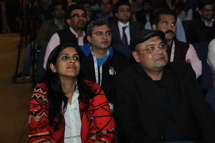 While the entrepreneurs deliver their addresses, the audience is spell-bound.