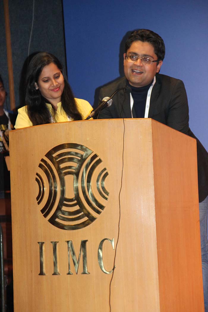 The hosts of the evening Puja and Rahul.
