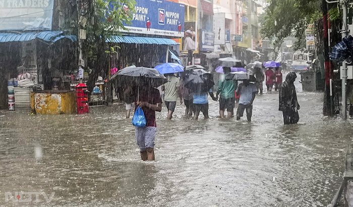तमिलनाडु में चक्रवात मिचौंग का असर, कई ज़िलों में बारिश, सड़कों पर भरा पानी