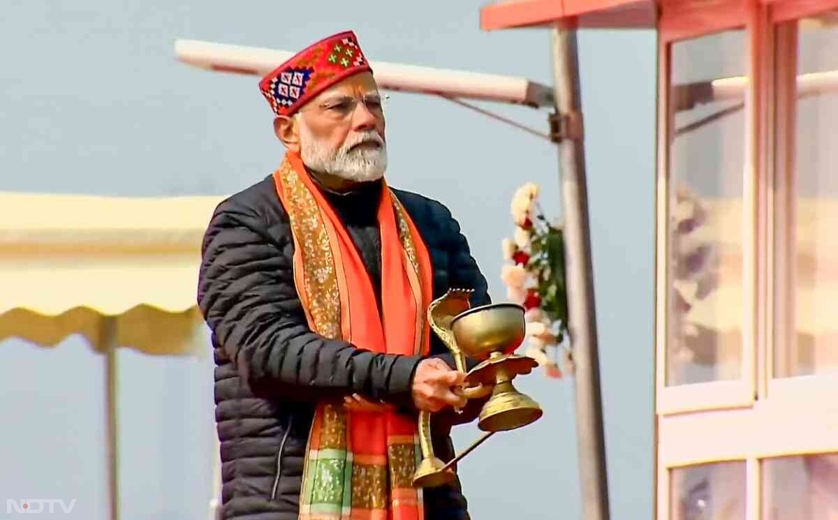 PM Modi performs prayers at Sangam during the ongoing Maha Kumbh Mela