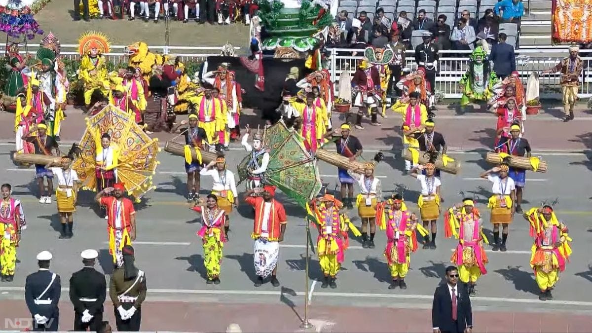 5,000 artists performed over 45 dance forms from different parts of the country in an 11-minute cultural performance titled ?Jayati Jaya Mama? Bharatam'. For the first time, the performance covered the entire Kartavya Path - from Vijay Chowk to C hexagon - to ensure that all guests get the same viewing experience.