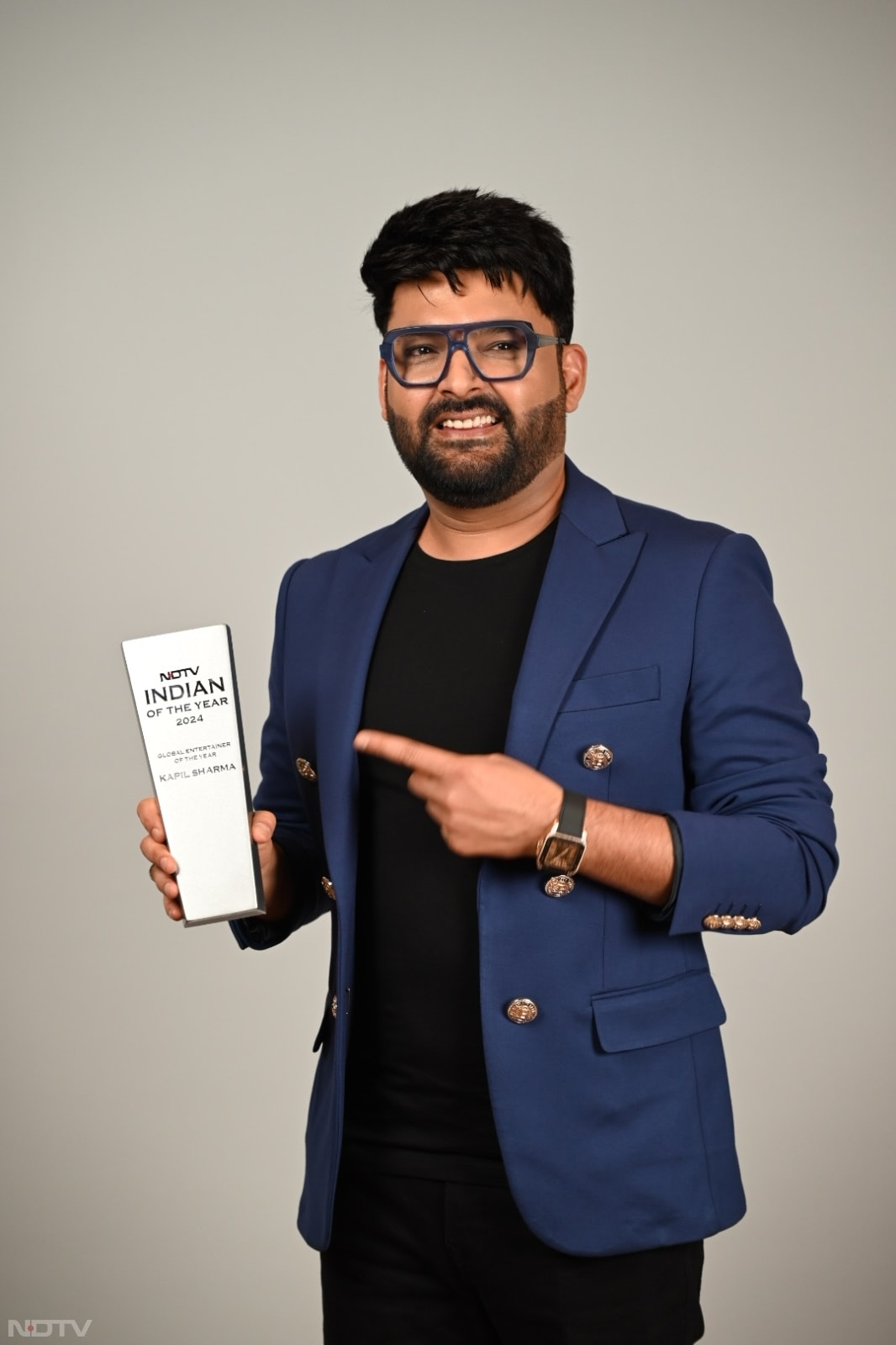 Comedian and actor Kapil Sharma wins NDTV's 'Global Entertainer Of The Year' award