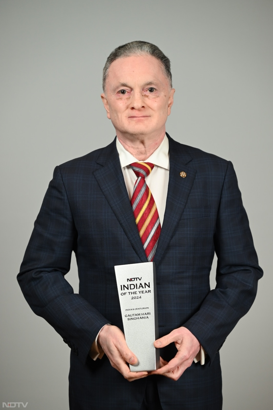 Gautam Hari Singhania, MD Raymond Group, wins 'India's Centurion' award at the NDTV Indian Of The Year Awards 2024