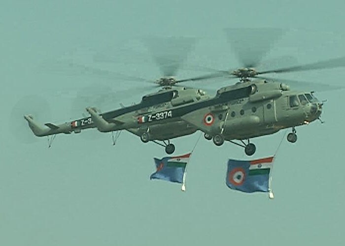 The Indian Air Force (IAF) celebrated its 79th anniversary today with a spectacular air display at the Air Force station in Hindon, Ghaziabad, in Uttar Pradesh. The day featured not just dazzling aerobatics but patriotism. Flying in formation these helicopters proudly display the tri-colour.