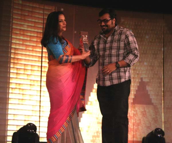 A critically acclaimed film director and screenwriter, Anurag Kashyap is known for his controversial and award winning film Black Friday. He is considered as one of the most versatile and prolific filmmakers in contemporary Hindi cinema.<br><br>Seen here, is Shabana Azmi presenting the Special Jury award to Anurag Kashyap.<br><br>
<a target="_blank" class="text2bold_link" href="http://www.ndtv.com/convergence/ndtv/new/ioy09/ioyhome09.aspx">NDTV Indian of the Year: And the winners are...</a>