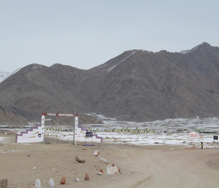 A long shot of an army camp at the India-China border.(NDTV photo)