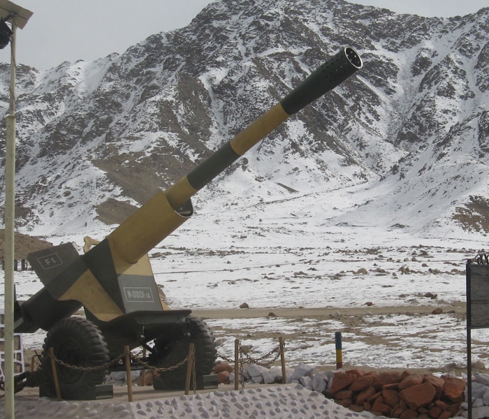 A vintage gun outside a military camp.(NDTV photo)