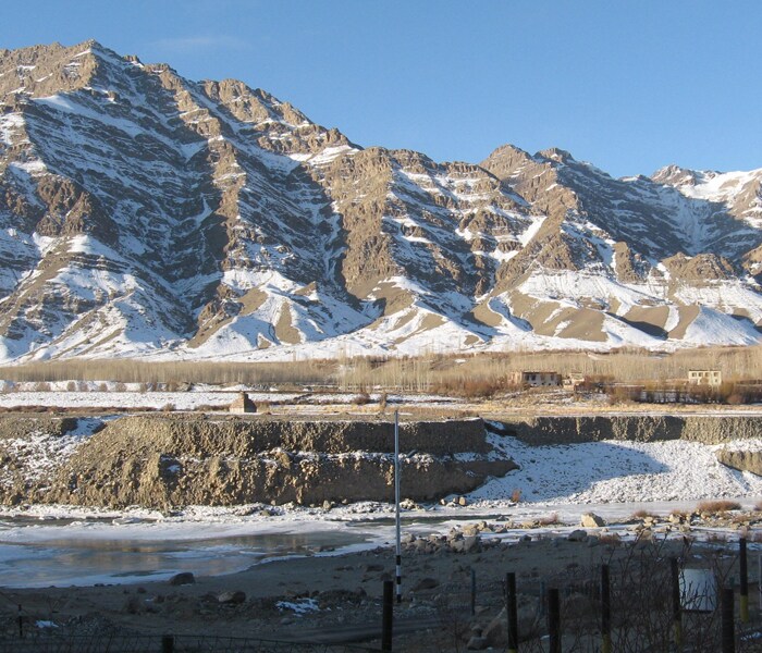 Snow capped mountains near Karu, a military station.(NDTV photo)