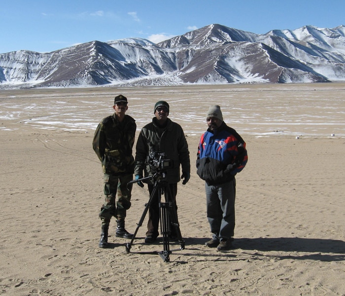 Behind us the newly-activated Nyoma airstrip, giving India a strategic boost.(NDTV photo)