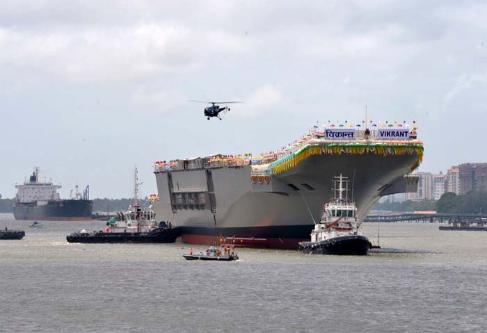 INS Vikrant, India\'s first indigenous aircraft carrier, launched
