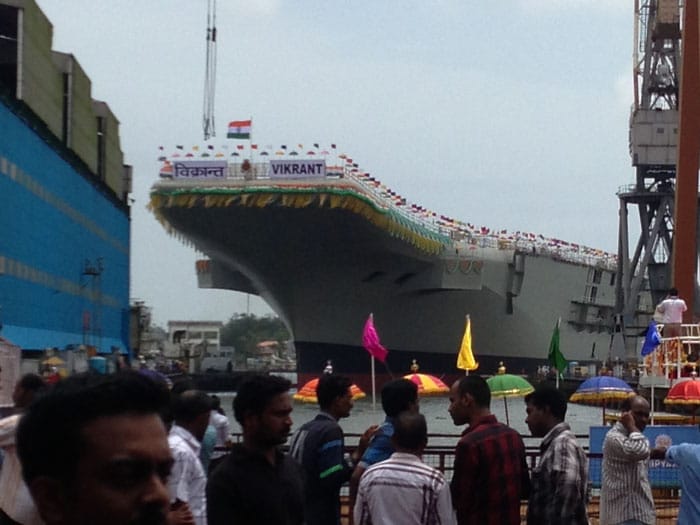 INS Vikrant, India\'s first indigenous aircraft carrier, launched